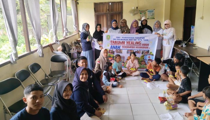 DP3A Kutai Timur Gandeng Psikolog; laksanakan Trauma Healing untuk Anak Korban Kebakaran di Batu Ampar