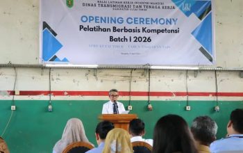 Bupati Kutim membuka pelatihan PBK, Di Balai Latihan Kompetensi Industri